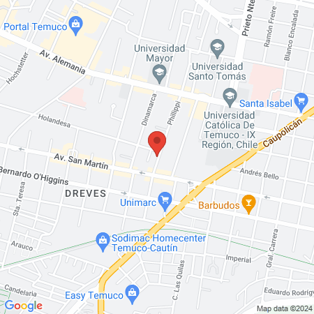 Hospital clínico veterinario docente Universidad Mayor map