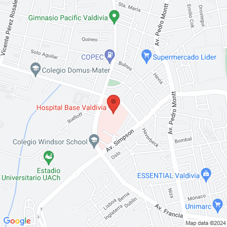 Base Hospital de Valdivia map
