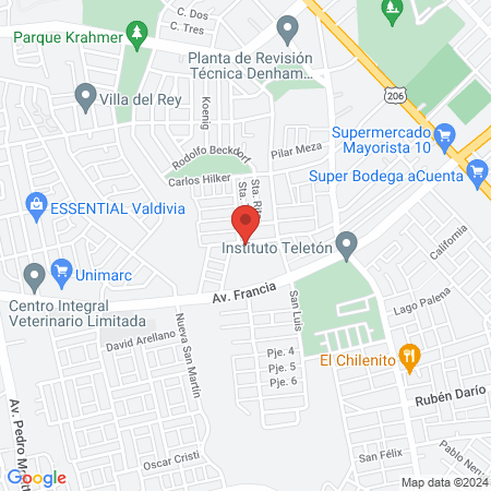 Veterinaria municipal de Valdivia map