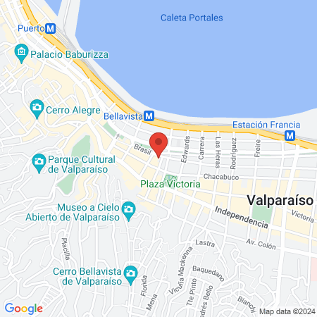 Bahia mascota Valparaiso map