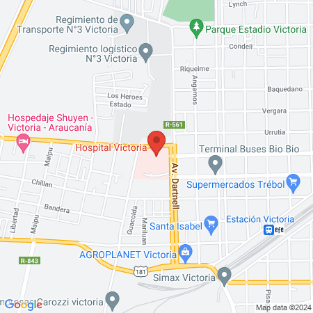 Hospital Victoria map