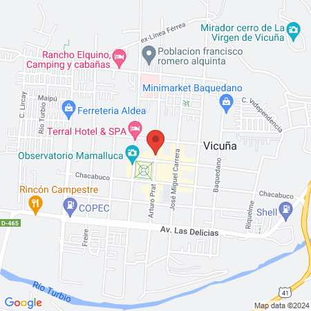 Clínica Odontológica Sonrisa Ideal en Vicuña y Serena - Chile map