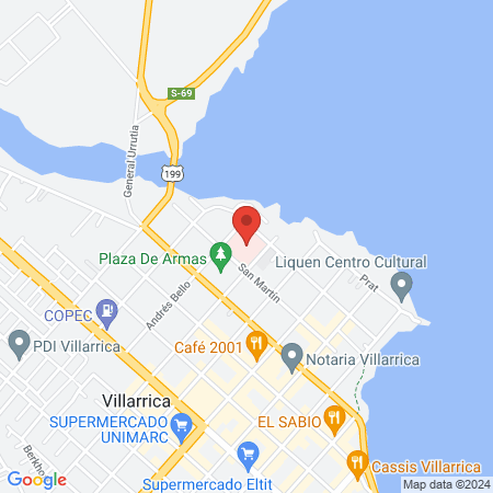 Hospital de Villarrica map