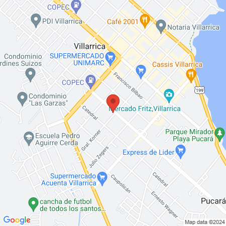 Clínica Los Notros Villarrica map