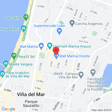 Clínica Belenus | Mall Marina Viña | Depilación Láser map