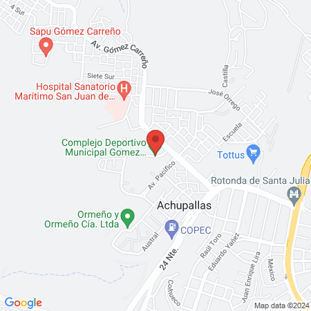 Complejo Deportivo Municipal Gomez carreño,Viña Del Mar map