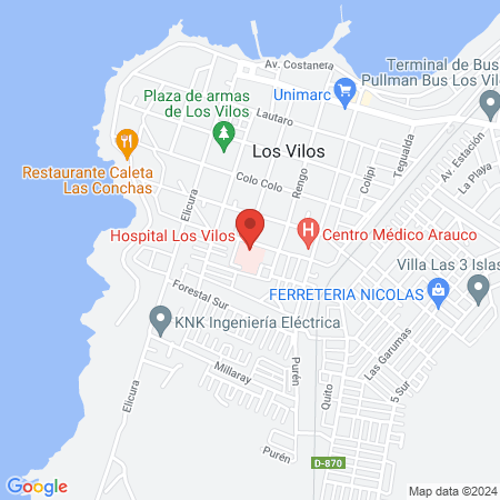Hospital Los Vilos map