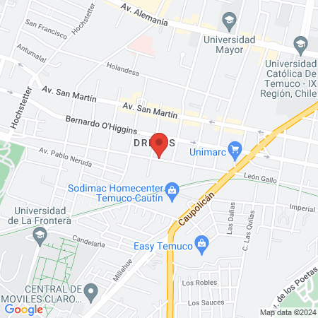 arriendo de canchas en temuco map