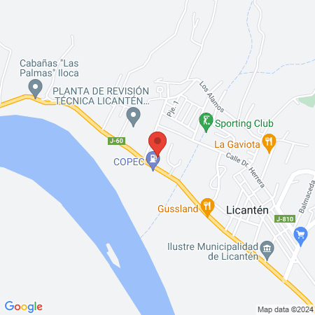 Hospital de Licanten map