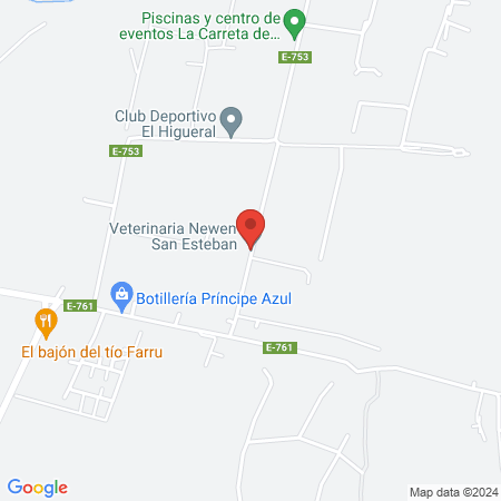 Punto Blue Express Vet Newen map