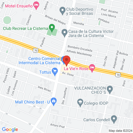 Gimnasio Pacific Upgrade La Cisterna map