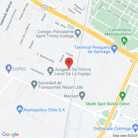 Clínica Veterinaria lo Espejo map