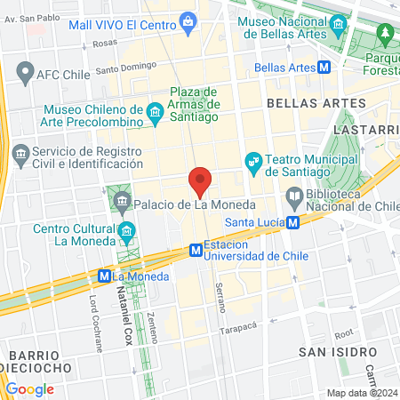 Ministry la Barbería, Santiago centro map