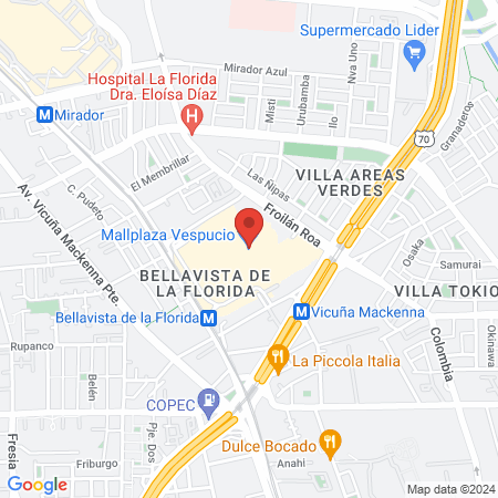glam&co Mall plaza Vespucio map