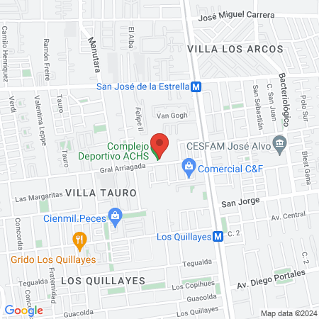 Escuela de fútbol Unión Española map