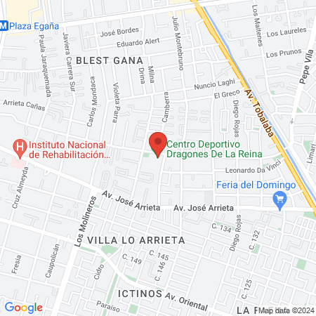 Centro Deportivo Dragones de La Reina map