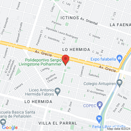 Polideportivo Sergio Livingstone Polhammer map