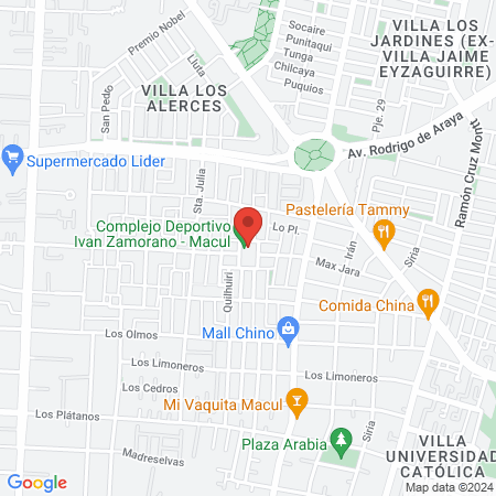 Complejo Deportivo Ivan Zamorano - Macul map