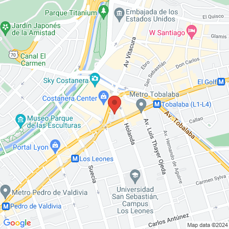 Metropolitan Hospital of Santiago map