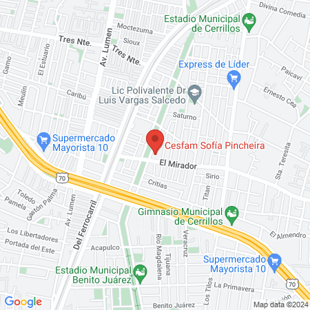 Cesfam Sofia Pincheira map