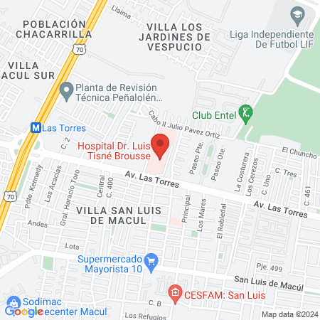 Hospital Doctor Luis Tisne map