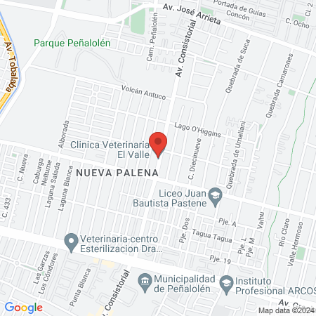 Clinica Veterinaria El Valle map