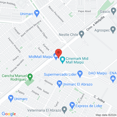 Gimnasio Energy Club Midmall Maipú map