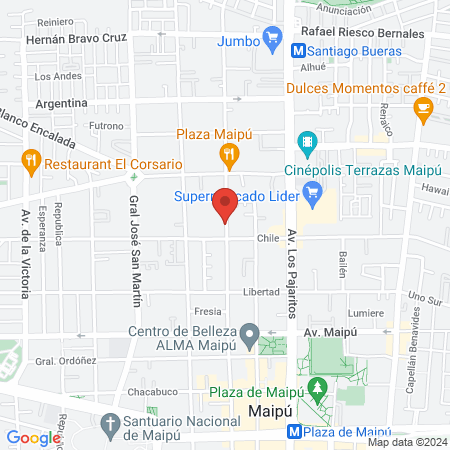 Gimnasio Pacific Maipú 1 map