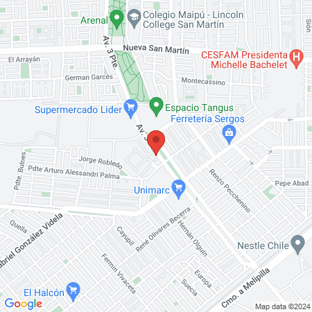 Urgencia veterinaria 24 horas Y Hospital Clínico Puppy Vets maipú map