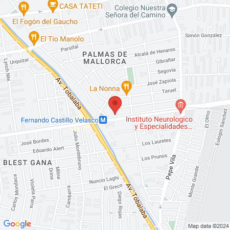 Gimnasio Pacific Larraín map