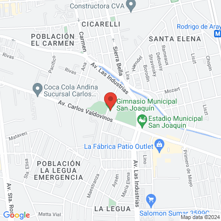 Gimnasio Municipal San Joaquín map