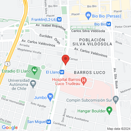 Gimnasio Pacific El Llano map