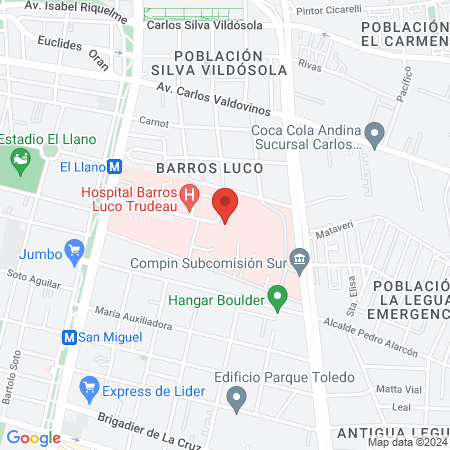 CDT Hospital Barros Luco Servicio Salud Metropolitano Sur map