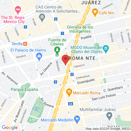 Barbería "El Chilango" Roma map