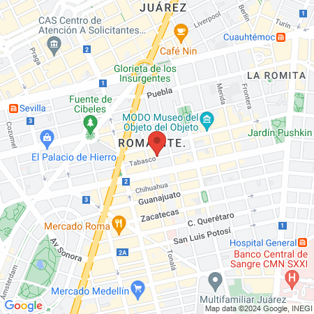 Doctora Yedra Luna Leticia del Carmen map