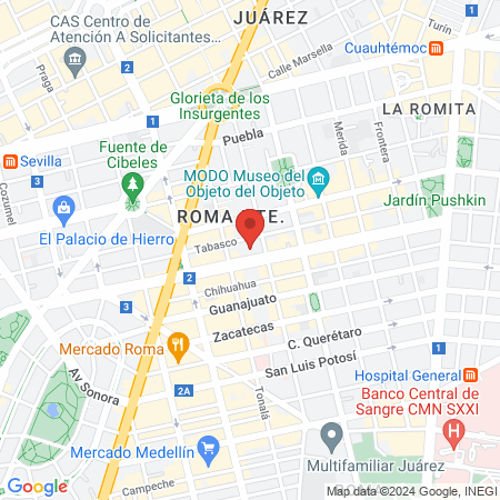 Dra. Jacqueline Hernández López map