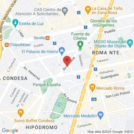 KiNN Roma-Condesa map
