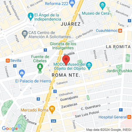 Hospital Veterinario Durango map