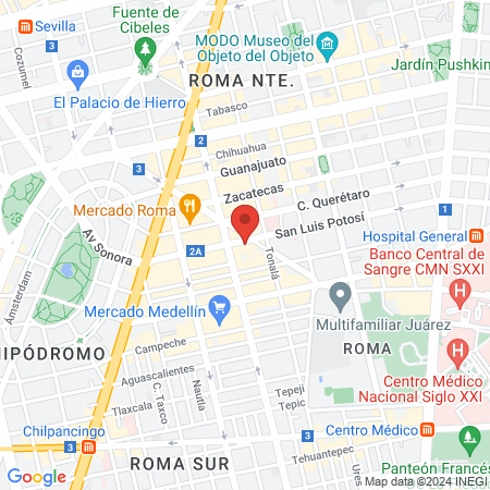 Aztekan Hospital Veterinario Roma map