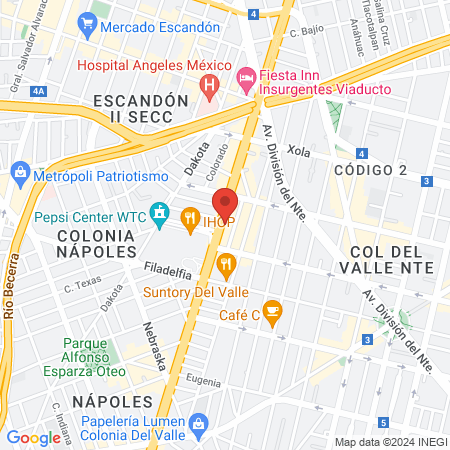 Orangetheory Fitness Del Valle - Nápoles map