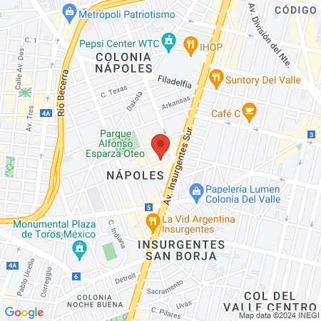 The Barber's Spa Napoles map