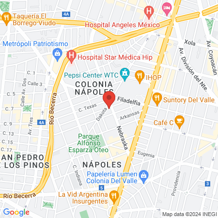 Consultorios dentales del Sector Privado map
