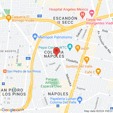 Academia Mexicana De Dermatologia map