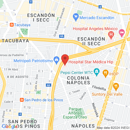 Rehabilitación Integral de México, Star Médica HIP Consultorio 103 map