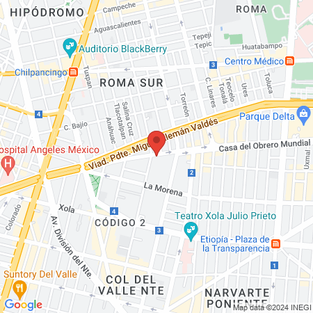 The Barber Avenue del Valle map