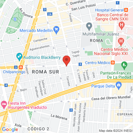 Consultorios dentales del Sector Privado map