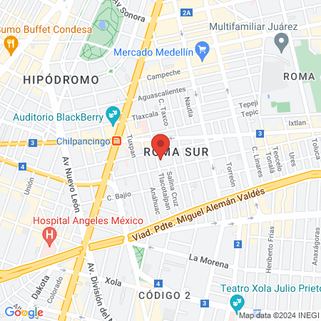 Veterinarias Plus Clínica Roma, Especialistas en Perros, Gatos y Fauna Exótica map