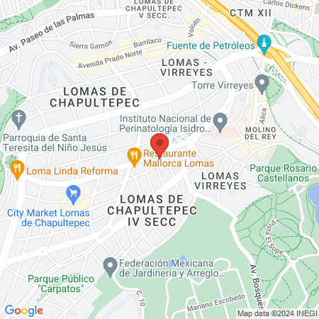 BLANCO YOGA LOMAS map