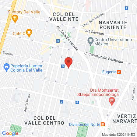 Em Spa Colonia del valle map