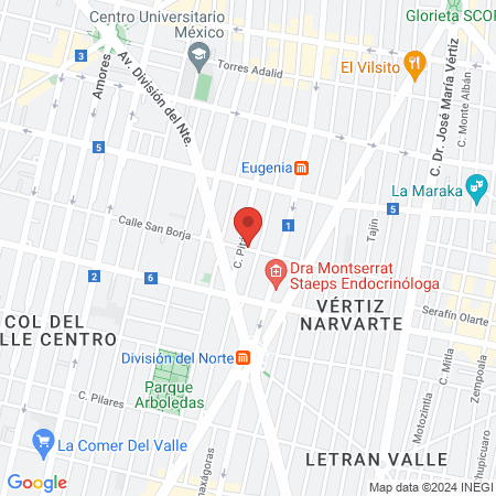 Sir Francis Drake Barbería Narvarte map